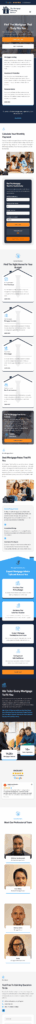 Screenshot The mortgage tailoring service homepage Mobile